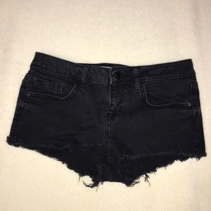 Topshop black denim jean shorts